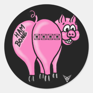 hambone-sticker ronde sticker