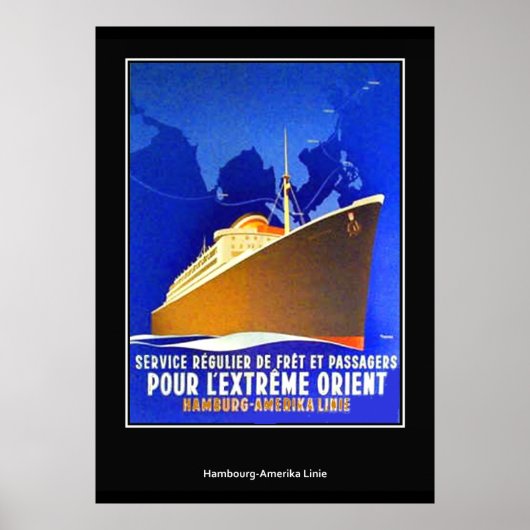 Hambourg-New York  Retro Print (Voorkant)