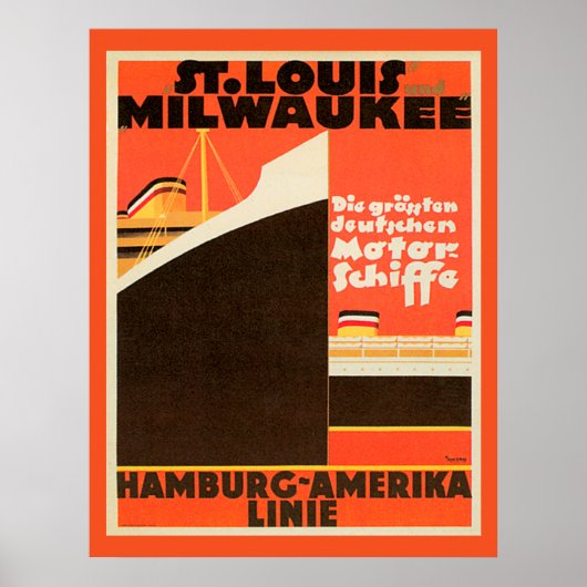Hamburg-America Linie Poster (Voorkant)