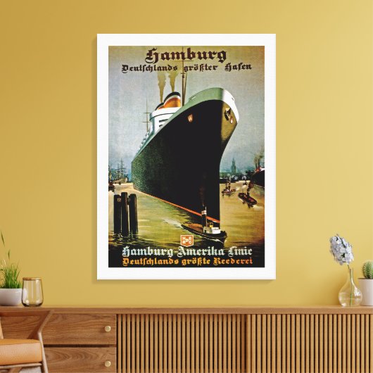 Hamburg-Amerika Canvas Afdruk (Insitu (Woonkamer))