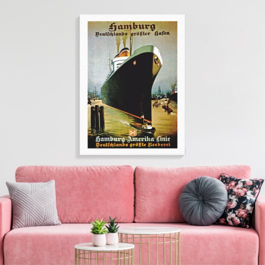 Hamburg-Amerika Canvas Afdruk (Insitu (Woonkamer))