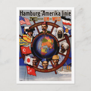  Hamburg Amerika in de wereld 1905 Briefkaart