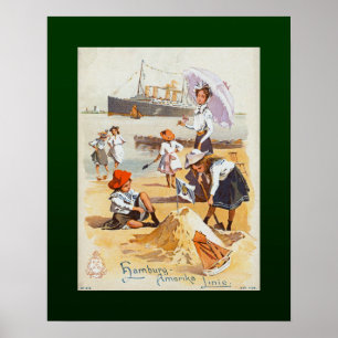 Hamburg-Amerika-Lines~SS Victoria Luise~Children~ Poster