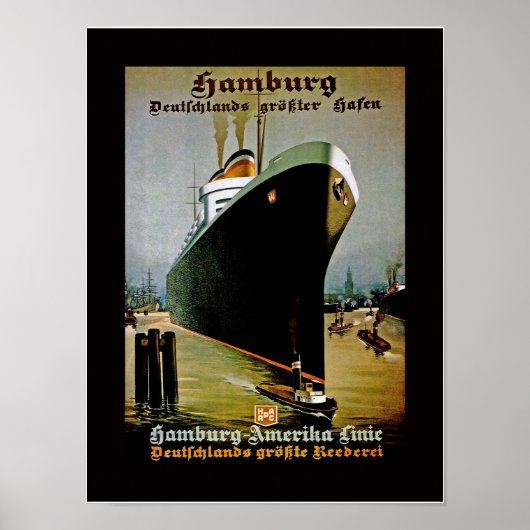 Hamburg-Amerika Poster (Voorkant)