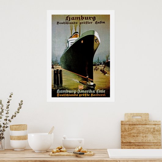 Hamburg-Amerika Poster (Keuken)
