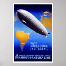 Hamburg-Amerikaans Poster voor Kunst Deco