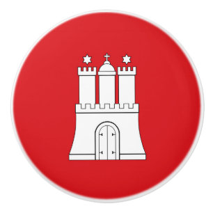 Hamburg city flag Germany symbol Keramische Knop