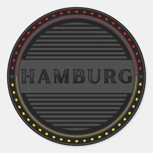 Hamburg City Pride Emblem – German Identity Ronde Sticker (Voorkant)