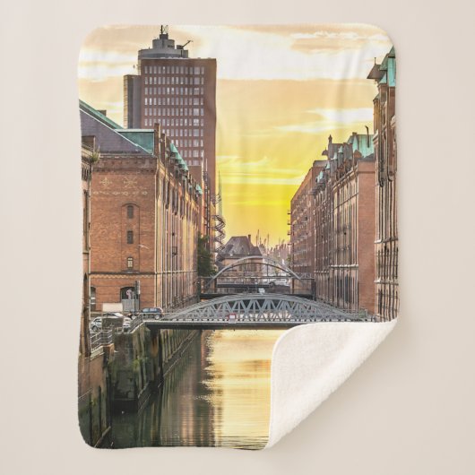 Hamburg CityScape Sherpa Deken (Voorkant)