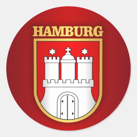 Hamburg COA Ronde Sticker (Voorkant)