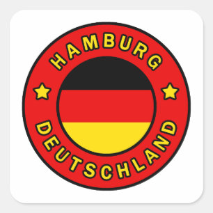 Hamburg Deutschland Vierkante Sticker