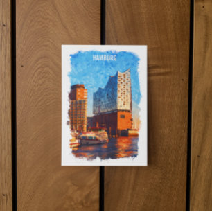 Hamburg Duitsland Elbphilharmonie Reizen Briefkaart