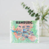 Hamburg Duitsland — Favoriete kaart (Staand voorkant)
