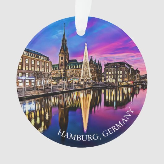 Hamburg, Duitsland Keepsake souvenir Kerstmis Ornament (voorkant)