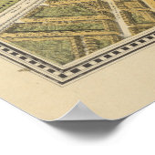  Hamburg Duitsland Map (1854) Poster (Hoek)