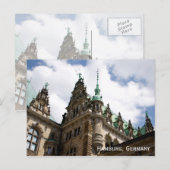 Hamburg Duitsland Rathaus Briefkaart (Voorkant / Achterkant)