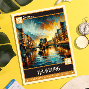 Hamburg, Duitsland    schilderij Briefkaart