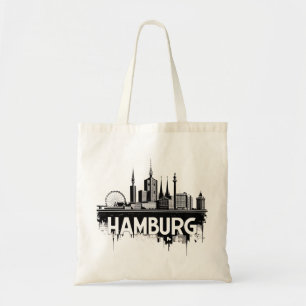 Hamburg Duitsland Silhouet–Stadsgezicht Urbane Wee Tote Bag