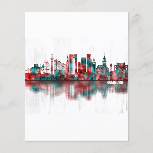 Hamburg Duitsland Skyline Flyer (Voorkant)