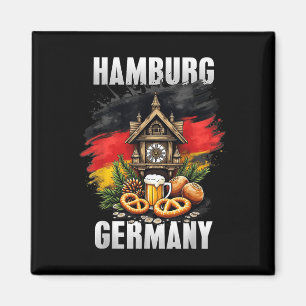 Hamburg Duitsland Souvenir Duitse vlag reizen Magneet