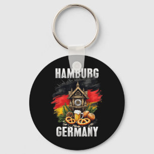 Hamburg Duitsland Souvenir Duitse vlag reizen Sleutelhanger