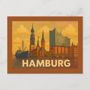 Hamburg Duitsland Stad Kunst Briefkaart