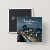 Hamburg Duitsland Vierkante Button 5,1 Cm (Voorkant /achterkant)