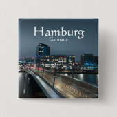 Hamburg Duitsland Vierkante Button 5,1 Cm (Voorkant)