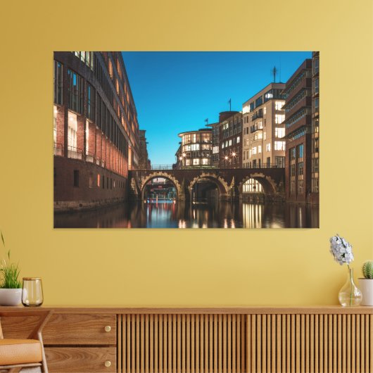 Hamburg Ellerntorsbrücke Canvas Afdruk (Insitu (Woonkamer))