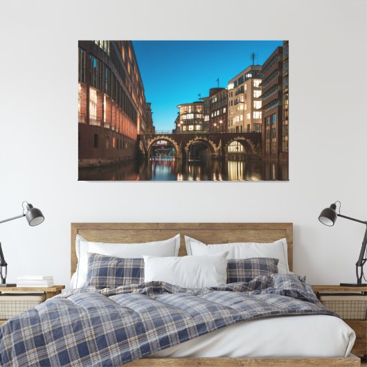 Hamburg Ellerntorsbrücke Canvas Afdruk (Insitu (Slaapkamer))