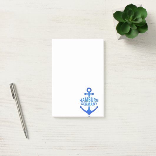 Hamburg Germany Blue Anchor Design Post-it® Notes (Kantoor)