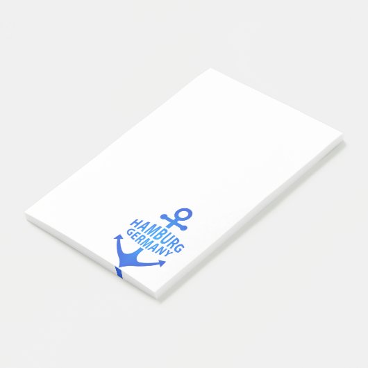 Hamburg Germany Blue Anchor Design Post-it® Notes (Schuin)