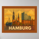 Hamburg Germany City Art Poster (Voorkant)