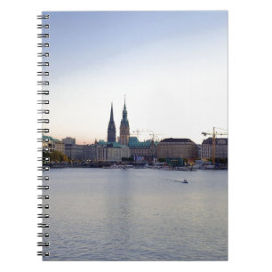 Hamburg Harbour Hafen Hamburger Deutschland Notitieboek