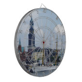 Hamburg Harbour Hafen Michel Deutschland Schiffe Dartbord (Voorkant Links)
