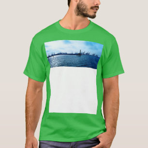 Hamburg Harbour met veel kranen foto T-shirt