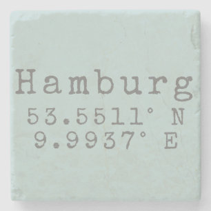Hamburg Latitude Longitude Stenen Onderzetter