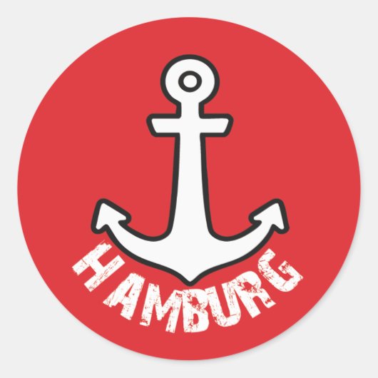 Hamburg Logo Classic ronde Sticker (Voorkant)