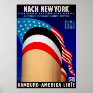  Hamburg Poster van het Amerikaanse schip