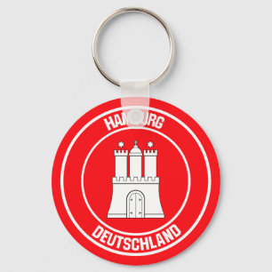 Hamburg Round Emblem Sleutelhanger