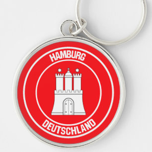 Hamburg Round Emblem Sleutelhanger