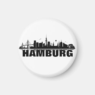 Hamburg Skyline Frigo Aimant