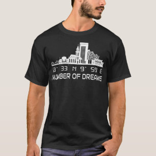Hamburg Skyline GPS coördinaten City Dream City T-shirt