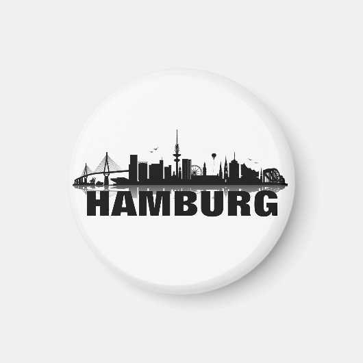Hamburg Skyline Kühlschrank Magnet Magneet (Voorkant)