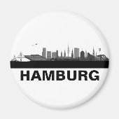 Hamburg Skyline Kühlschrank Magnet Magneet (Voorkant)
