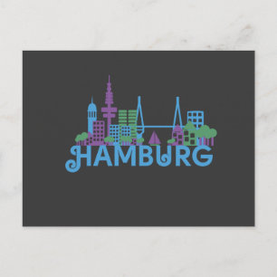 Hamburg Skyline Post Cards Briefkaart