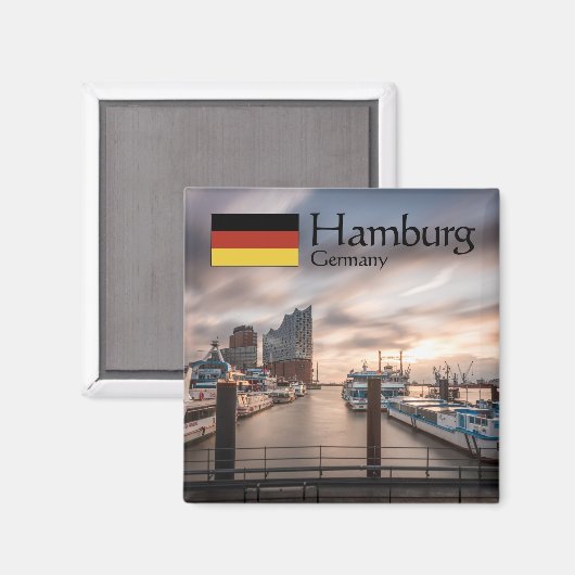 Hamburg Souvenir Magneet (Voorkant / Achterkant)