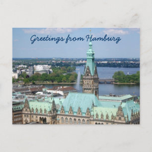 Hamburg Town Hall Briefkaart