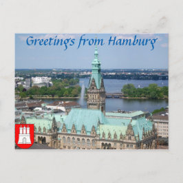 Hamburg Townhall Briefkaart