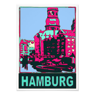 Hamburg Travel Poster
